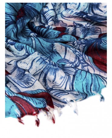 Палантин Женский W40-FLEUR.LINEARE/BLEU